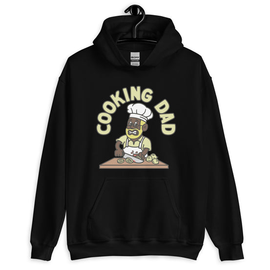 Cooking Blond Hair Dark Skin Tone Glasses Beard Dad Hoodie