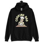 Cooking Blond Hair Light Skin Tone No-Glasses Moustache Dad Hoodie