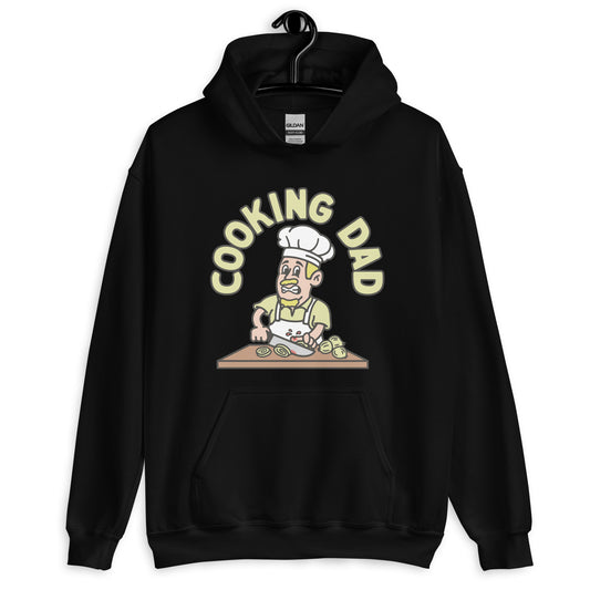 Cooking Blond Hair Light Skin Tone No-Glasses Moustache & Chin Beard Dad Hoodie