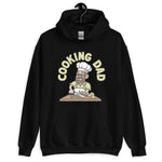 Cooking Brown Hair Light Skin Tone Glasses Beard Dad Hoodie