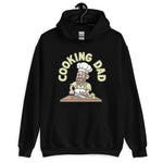 Cooking Brown Hair Light Skin Tone No-Glasses Beard Dad Hoodie