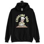Cooking Brown Hair Light Skin Tone No-Glasses Moustache & Chin Beard Dad Hoodie