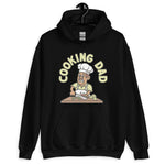 Cooking Brown Hair Tan Skin Tone No-Glasses Moustache Dad Hoodie