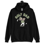 Golf Black Hair Light Skin Tone No-Glasses Beard Dad Hoodie