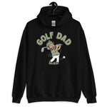 Golf Black Hair Tan Skin Tone No-Glasses Beard Dad Hoodie