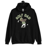Golf Blond Hair Dark Skin Tone Glasses Stubble Dad Hoodie