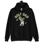 Golf Blond Hair Dark Skin Tone No-Glasses Beard Dad Hoodie