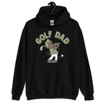 Golf Blond Hair Dark Skin Tone No-Glasses Stubble Dad Hoodie