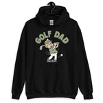Golf Blond Hair Light Skin Tone Glasses Stubble Dad Hoodie