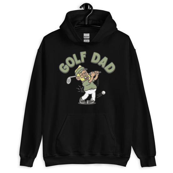 Golf Blond Hair Tan Skin Tone Glasses Beard Dad Hoodie