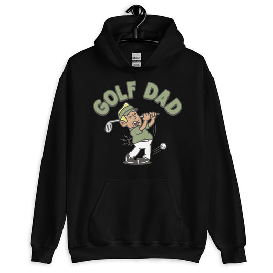 Golf Blond Hair Tan Skin Tone No-Glasses Stubble Dad Hoodie