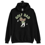 Golf Brown Hair Tan Skin Tone Glasses Beard Dad Hoodie