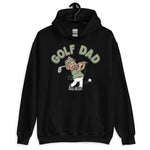 Golf Brown Hair Tan Skin Tone No-Glasses Beard Dad Hoodie