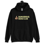 Dangerous Dads Club Hoodie - yellow logo - tan thumb