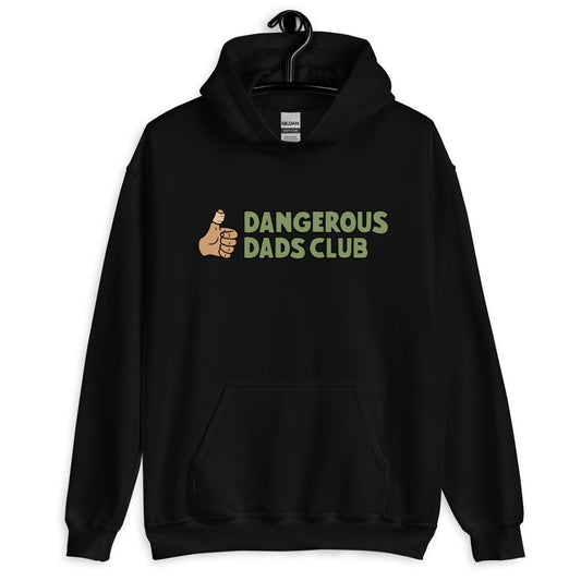 Dangerous Dads Club Hoodie - Green logo - tan thumb
