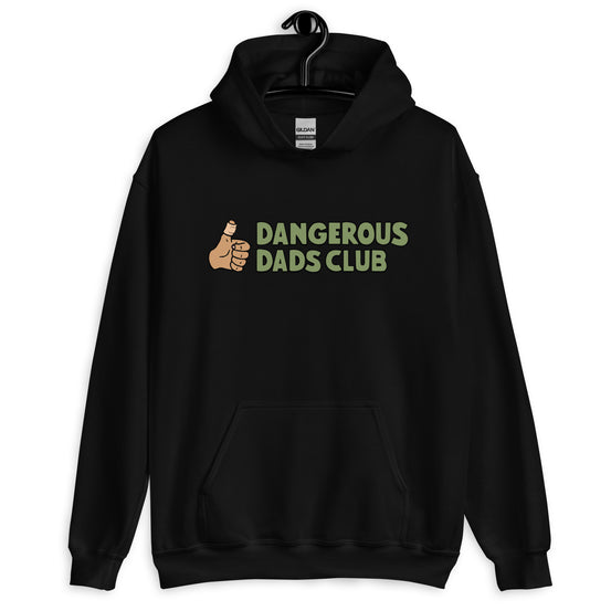 Dangerous Dads Club Hoodie - Green logo - tan thumb