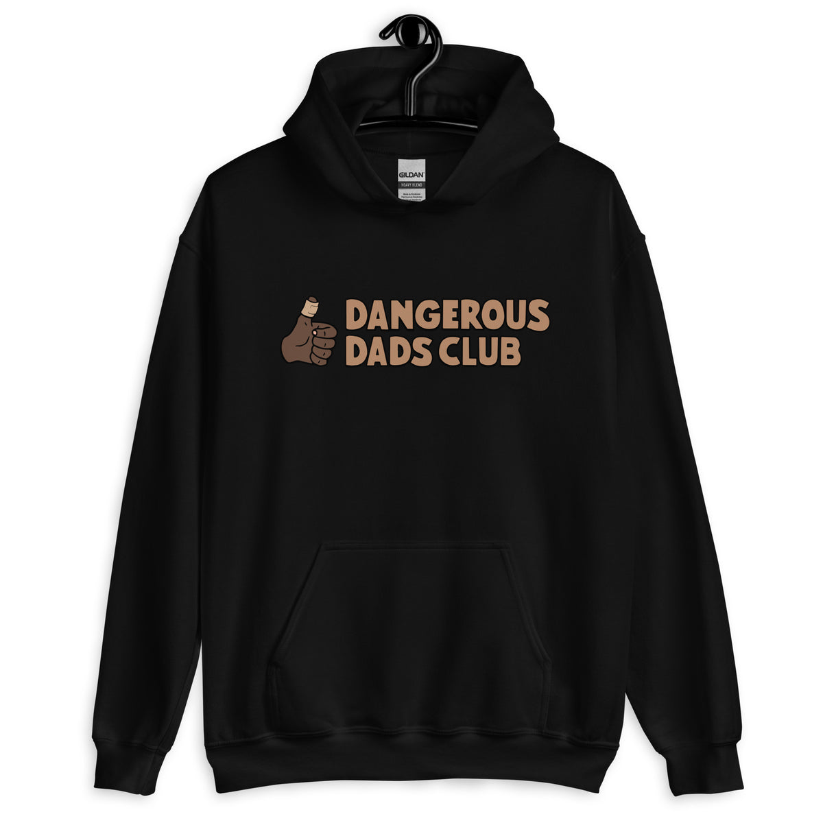 Dangerous Dads Club Hoodie - Brown logo - dark thumb
