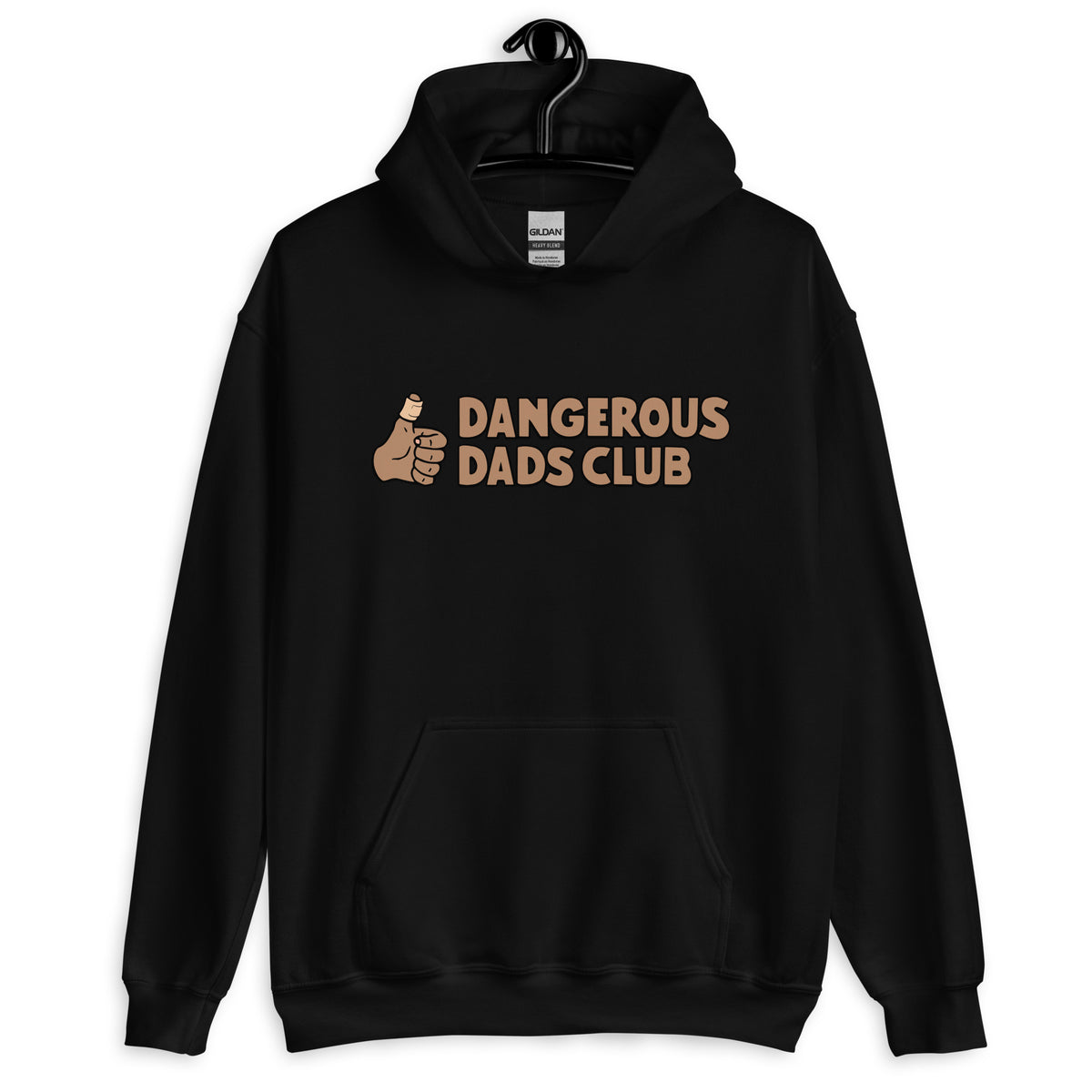 Dangerous Dads Club Hoodie - Brown logo - tan thumb