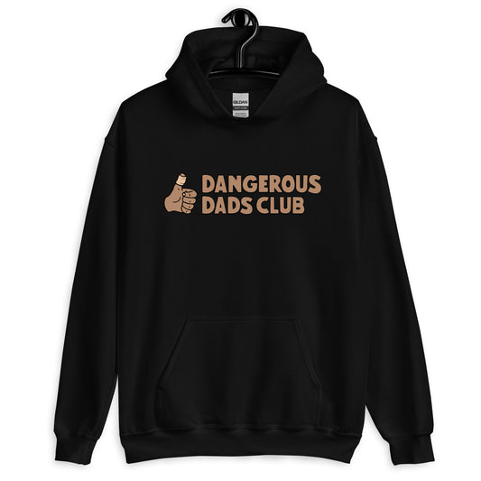 Dangerous Dads Club Hoodie - Brown logo - tan thumb