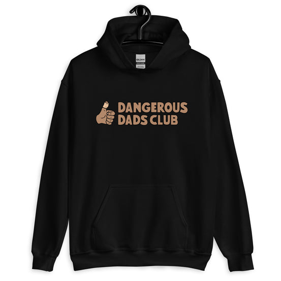 Dangerous Dads Club Hoodie - Brown logo - tan thumb