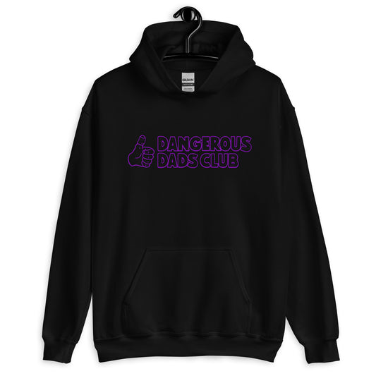 Dangerous Dads Club Hoodie - Purple outline logo