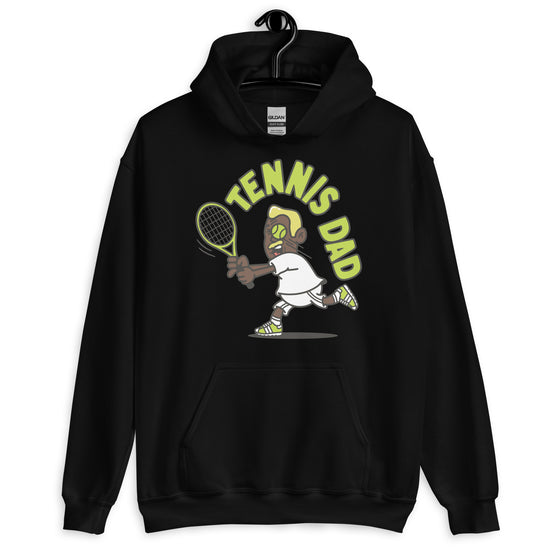 Tennis Blond Hair Dark Skin Tone No-Glasses Medium Moustache Dad Hoodie