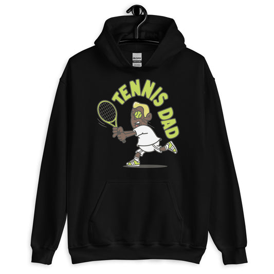 Tennis Blond Hair Dark Skin Tone No-Glasses Medium Stubble Dad Hoodie