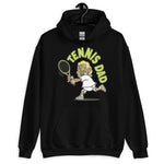 Tennis Blond Hair Tan Skin Tone No-Glasses Long Beard Dad Hoodie