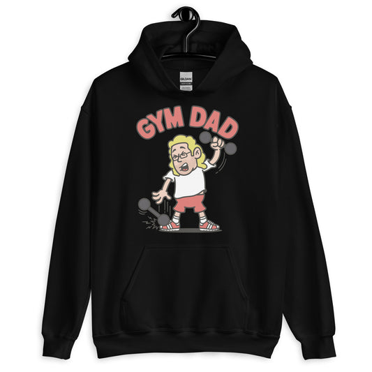 Gym Blond Hair Light Skin Tone Glasses Long Stubble Dad Hoodie