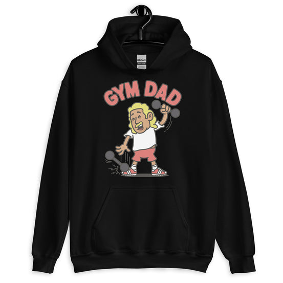 Gym Blond Hair Tan Skin Tone No-Glasses Long Moustache Dad Hoodie