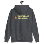 Dangerous Dads Club Hoodie - yellow logo with tan thumb