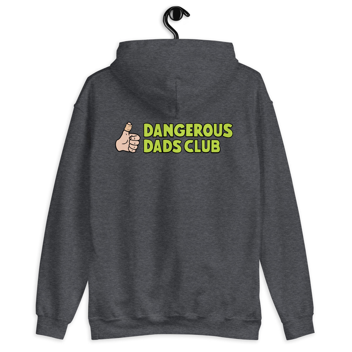Dangerous Dads Club Hoodie - L.green logo with light thumb
