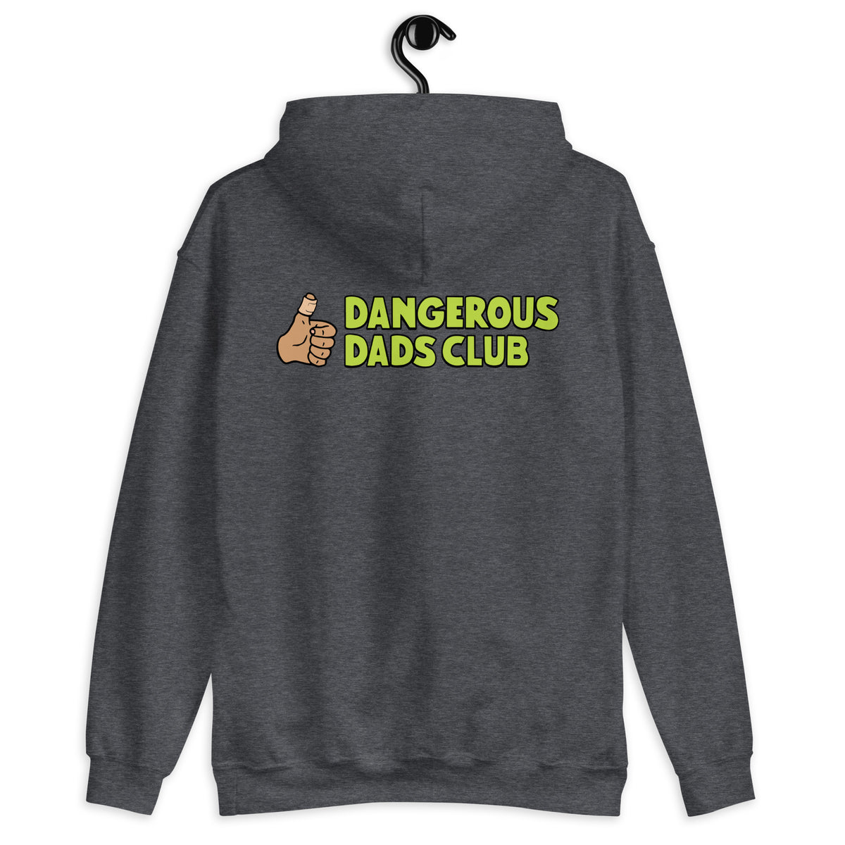 Dangerous Dads Club Hoodie - L.green logo with tan thumb