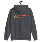 Dangerous Dads Club Hoodie - red logo with tan thumb