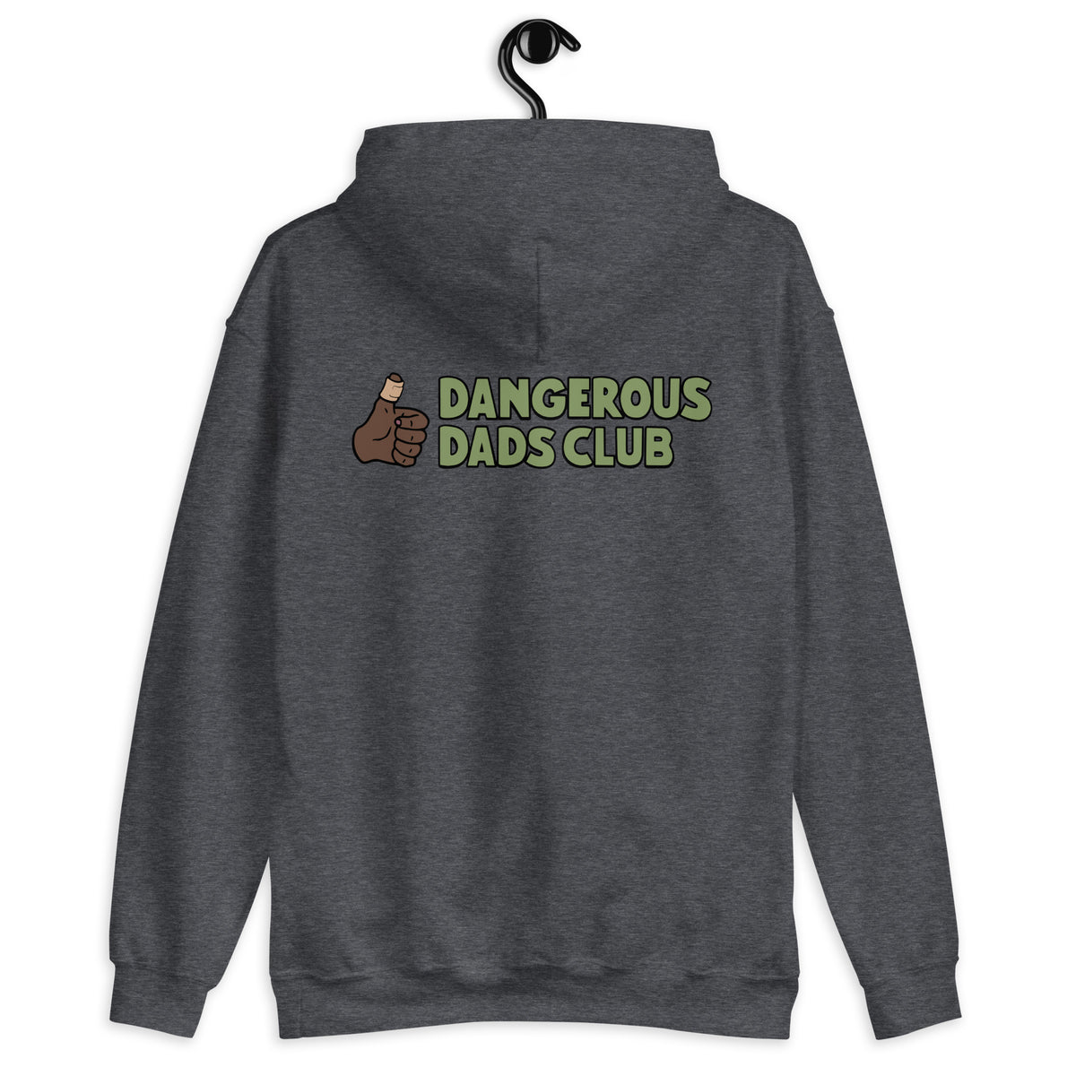 Dangerous Dads Club Hoodie - Green logo with dark thumb