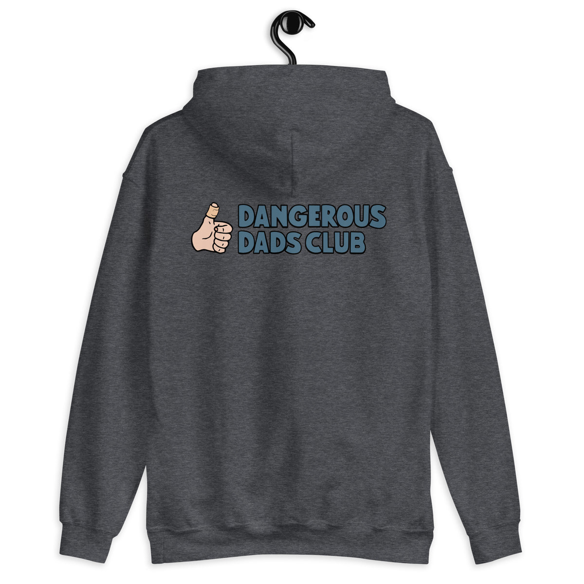 Dangerous Dads Club Hoodie - blue logo with light thumb