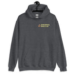 Dangerous Dads Club Hoodie - yellow logo with tan thumb