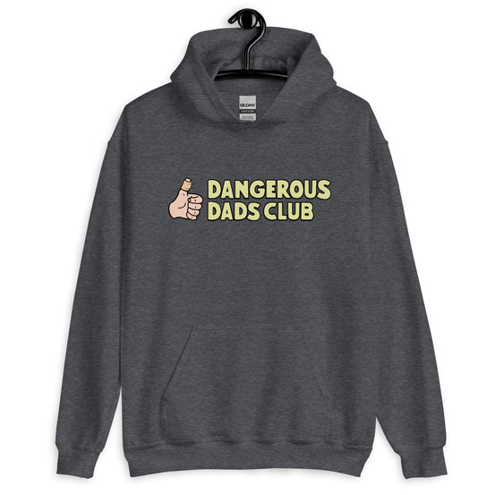 Dangerous Dads Club Hoodie - yellow logo - light thumb