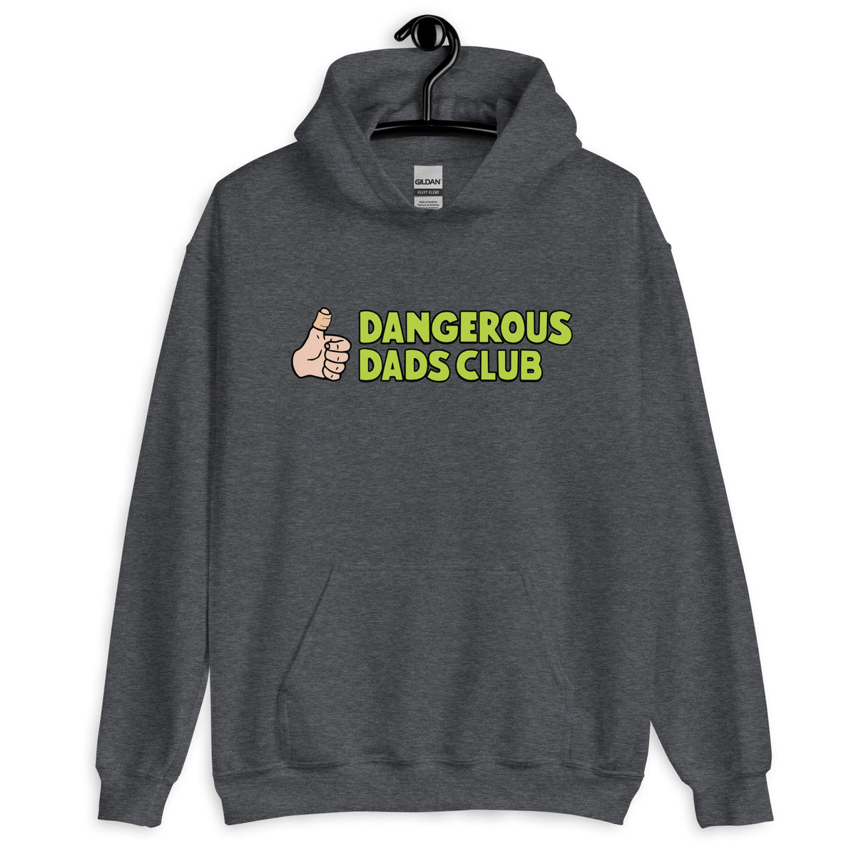 Dangerous Dads Club Hoodie - L.green logo - light thumb