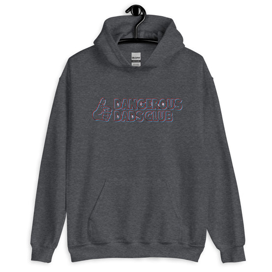 Dangerous Dads Club Hoodie - Red-blue outline logo