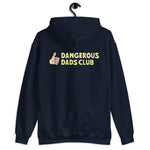 Dangerous Dads Club Hoodie - yellow logo with light thumb