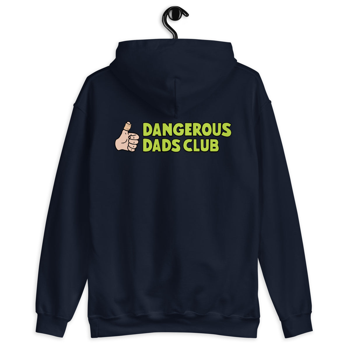 Dangerous Dads Club Hoodie - L.green logo with light thumb