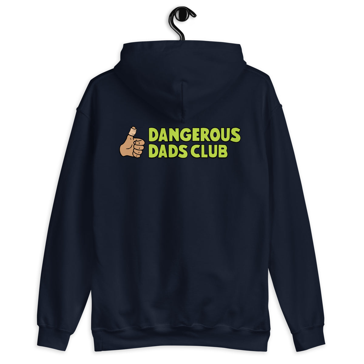 Dangerous Dads Club Hoodie - L.green logo with tan thumb