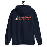 Dangerous Dads Club Hoodie - red logo with light thumb