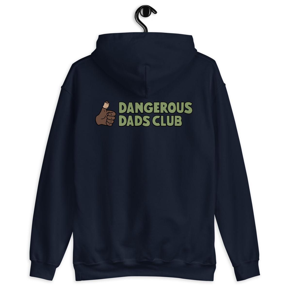Dangerous Dads Club Hoodie - Green logo with dark thumb
