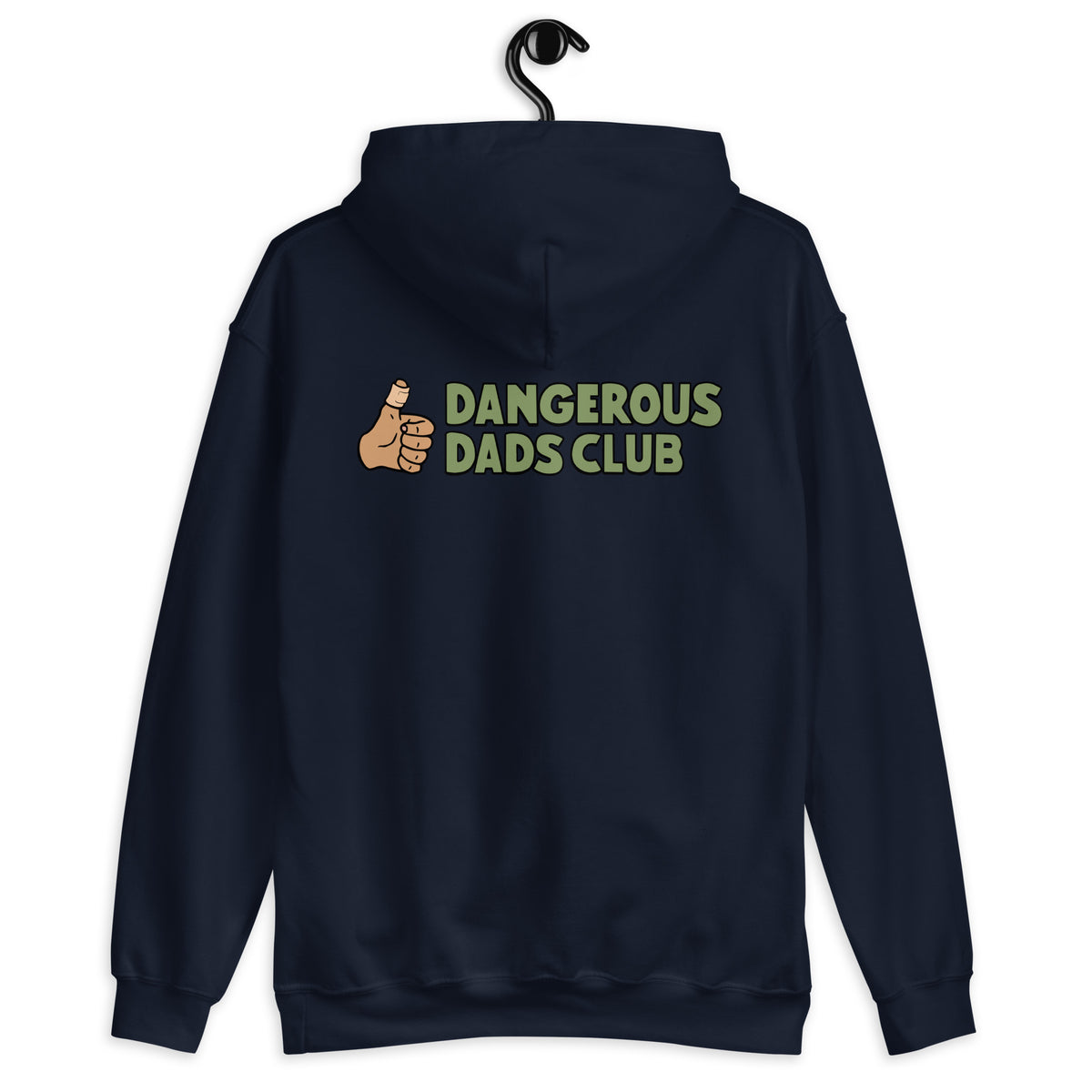Dangerous Dads Club Hoodie - Green logo with tan thumb