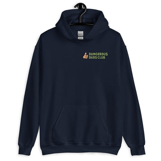 Dangerous Dads Club Hoodie - Green logo with tan thumb