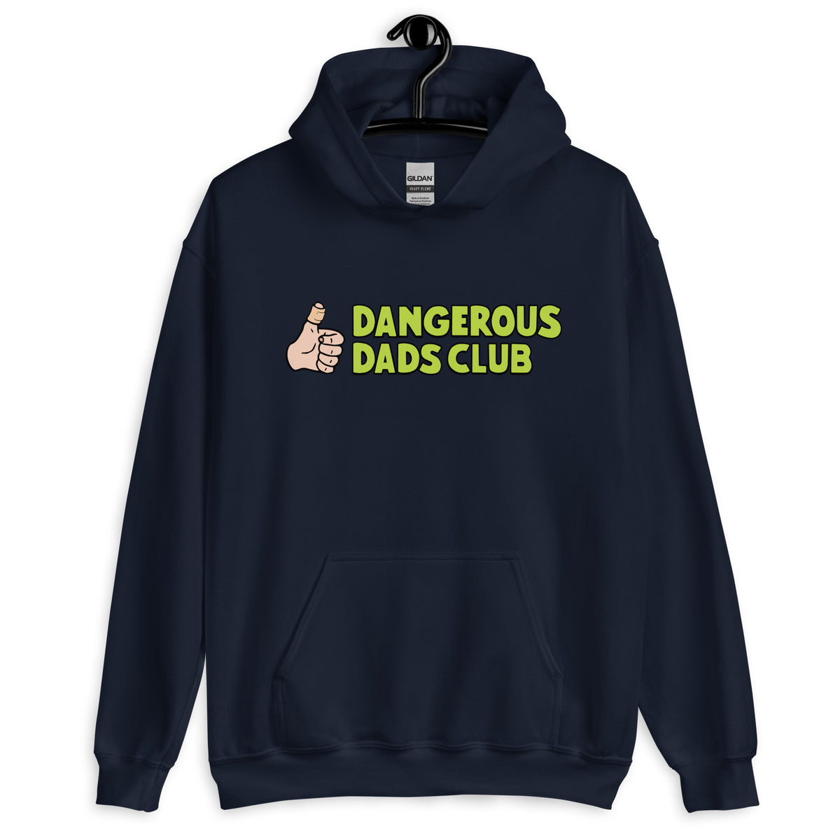 Dangerous Dads Club Hoodie - L.green logo - light thumb