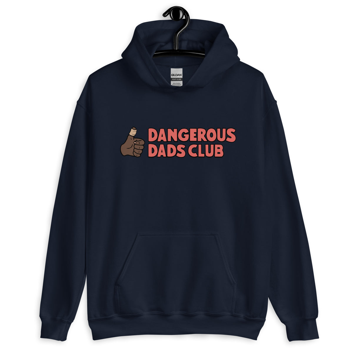 Dangerous Dads Club Hoodie - Red logo - dark thumb