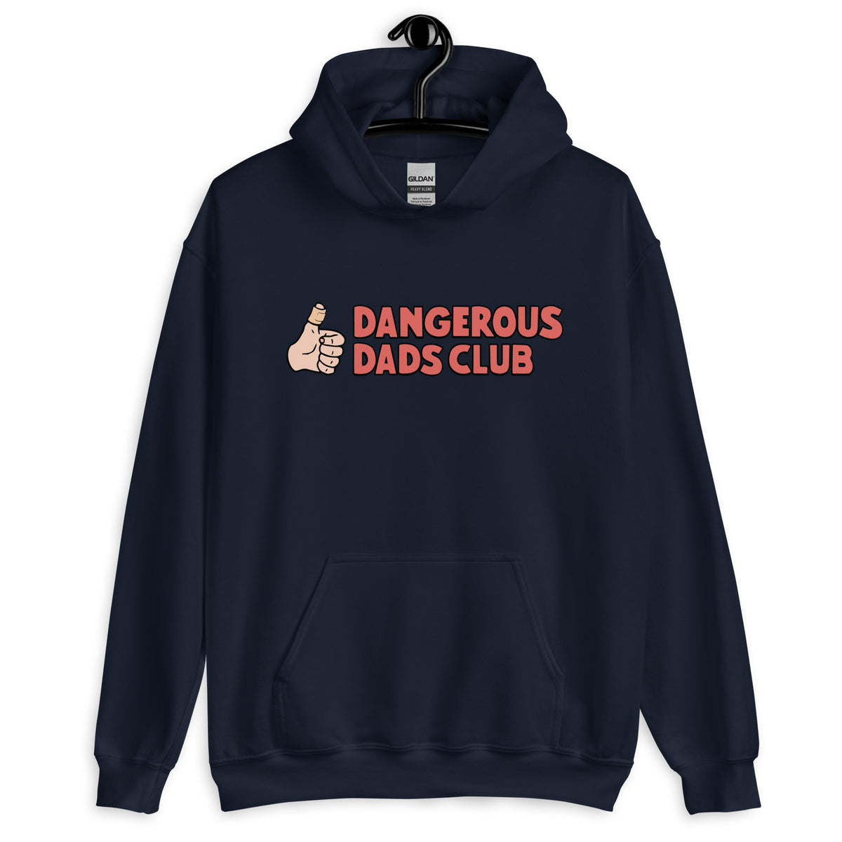 Dangerous Dads Club Hoodie - Red logo - light thumb